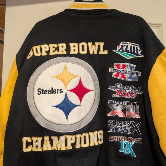 NFL Black and Yellow Super Bowl Champions Jacket - Picture 1 of 5